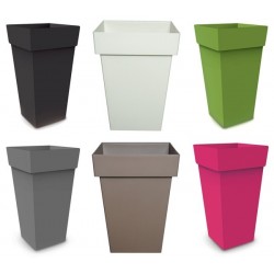 Blumentopf Melrose quadratisch hoch mit Wasservorrat