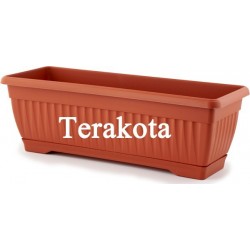 Cvetlično korito mediteran s podstavkom in vodnim rezervoarjem