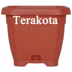 Cvetlični lonček Oktagon s pripetim podstavkom in vodnim rezervoarjem