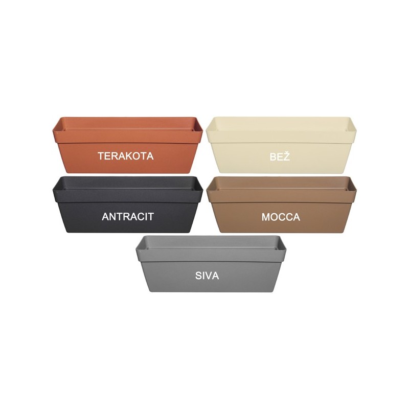 Žardinjera Melrose sa rezervoarom vode različitih veličina i boja